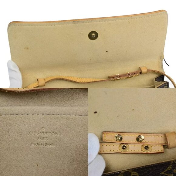 LOUIS VUITTON Pochette Twin GM 2Way Shoulder Bag Monogram Brown - Picture 10 of 14